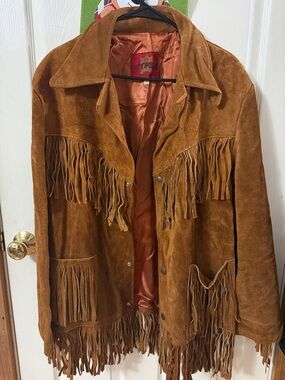 Vintage PYPSA Brown Suede Fringe Jacket